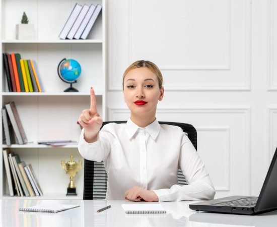 customer-service-cute-girl-white-shirt-with-red-lipstick-laptop-pointing-stop-finger customer-service-cute-girl-white-shirt-with-red-lipstick-laptop-pointing-stop-finger